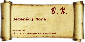 Bezerédy Nóra névjegykártya