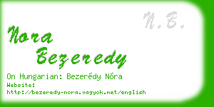 nora bezeredy business card
